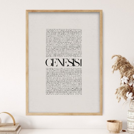 Genesis 1, Bijbelvers, Huidige Bijbelvertaling, Sc Poster