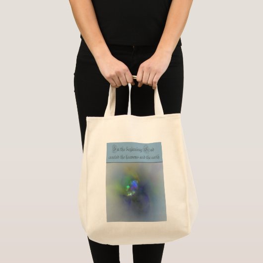 Genesis 1 In het begin schiep God de hemel Tote Bag (Voorkant (product))