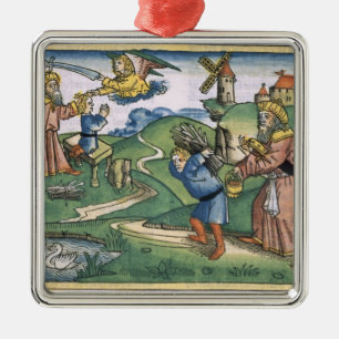 Genesis 21 1-14 Abraham's offer up of Isaac, voor Metalen Ornament