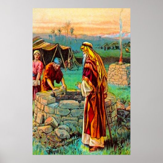 Genesis 26 Isaac Digs Wells poster (Voorkant)
