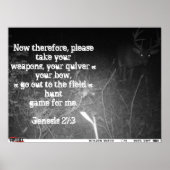 Genesis 27:3 Trail Camera Monster Buck Poster (Voorkant)