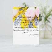 Genesis 27:41 KJV Bijbel Schrift Pic Groet Kaart (Staand voorkant)