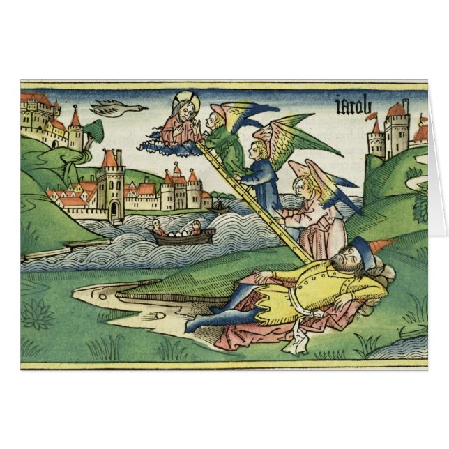 Genesis 28 10 Jacob's Ladder uit de Neurenberg (Voorkant Horizontaal)