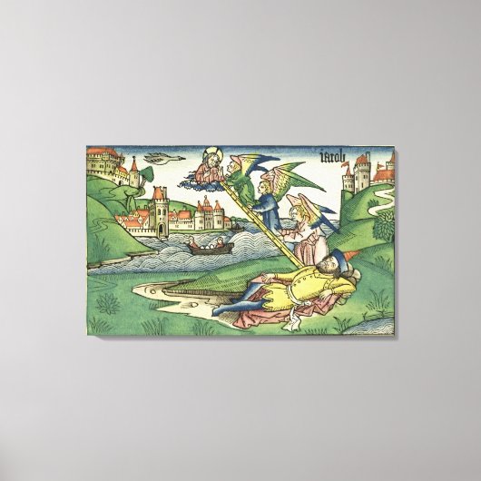 Genesis 28 10 Jacob's Ladder uit de Neurenberg Canvas Afdruk (Voorkant)