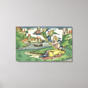 Genesis 28 10 Jacob's Ladder uit de Neurenberg Canvas Afdruk