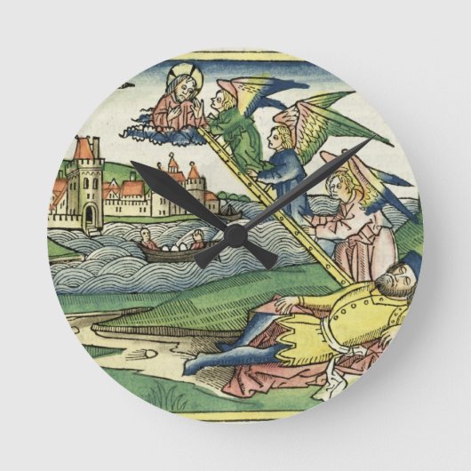 Genesis 28 10 Jacob's Ladder uit de Neurenberg Ronde Klok (Voorkant)