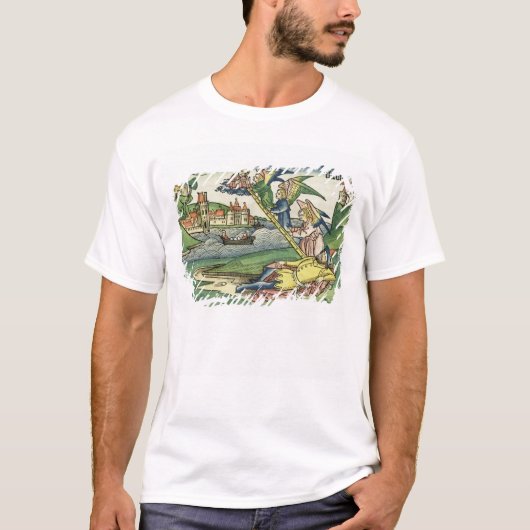 Genesis 28 10 Jacob's Ladder uit de Neurenberg T-shirt (Voorkant)