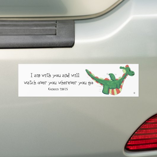 Genesis 28:15 Schattigee Zonzo Car Bumpersticker (Op auto)