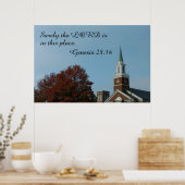Genesis 28:16 De Heer is toch hier? Poster (Keuken)