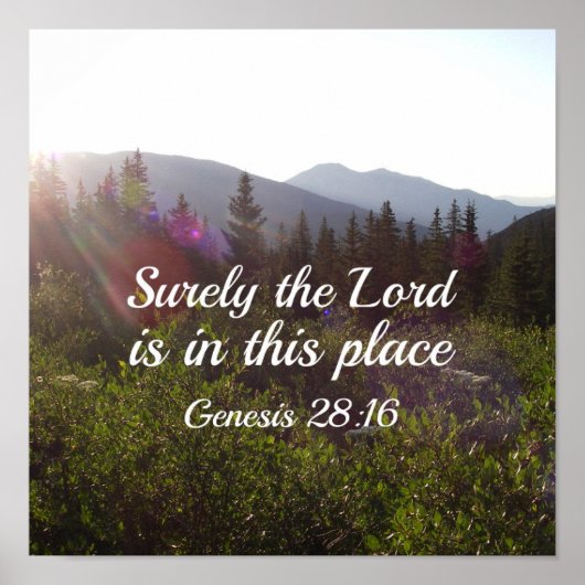 Genesis 28:16 De Heer is toch hier? Poster (Voorkant)