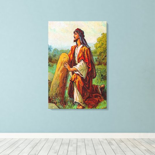 Genesis 28 Jacob heeft een droom van God Canvas Afdruk (Insitu (Houten vloer))