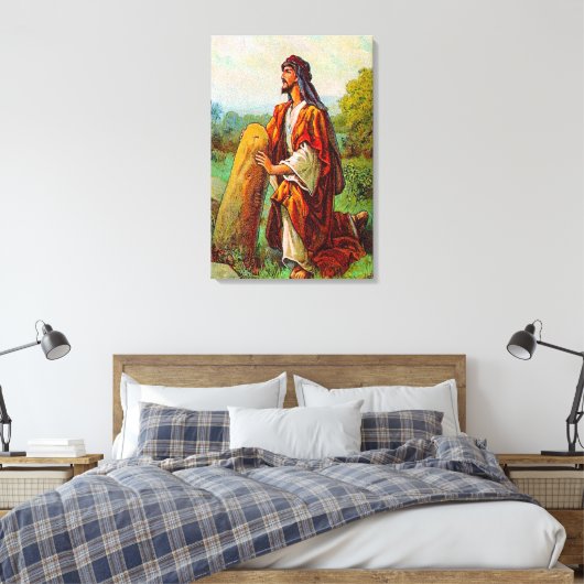 Genesis 28 Jacob heeft een droom van God Canvas Afdruk (Insitu (Slaapkamer))