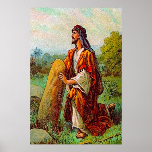 Genesis 28 Jacob heeft een droom van God poster (Voorkant)