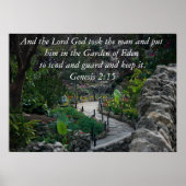Genesis 2:15 poster (Voorkant)