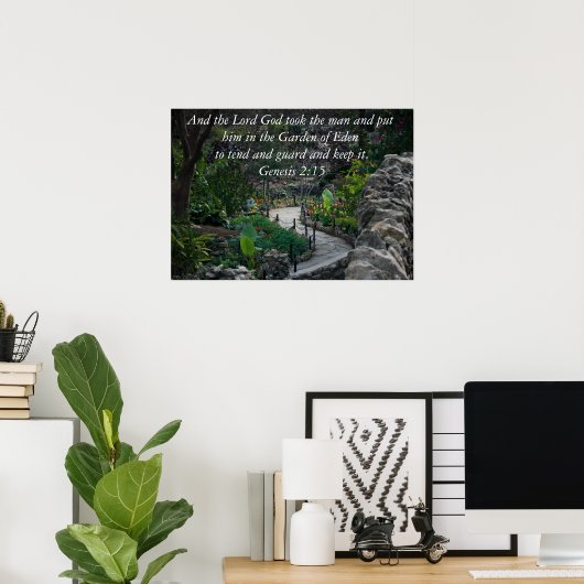 Genesis 2:15 poster (Thuiskantoor)