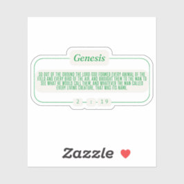 Genesis 2:19 sticker