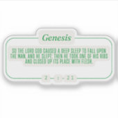 Genesis 2:21 sticker (Voorkant)
