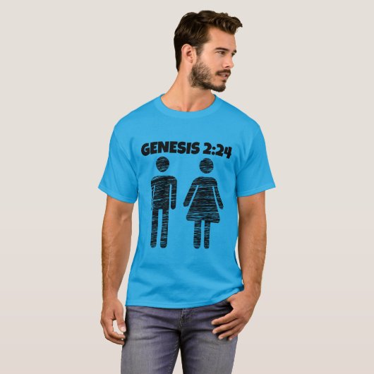 GENESIS 2:24 BIBLICAL MARRIAGE T-SHIRTS (Voorkant volledig)