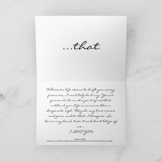 Genesis 2:24 - Gepersonaliseerd Kaart (Binnen)