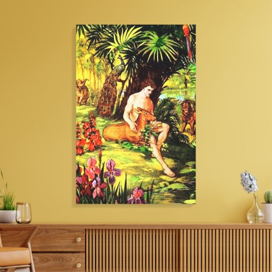 Genesis 2 God maakt het eerste Man Canvas (Insitu (Woonkamer))