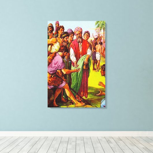 Genesis 37 Jozefs broers verkopen hem canvas (Insitu (Houten vloer))