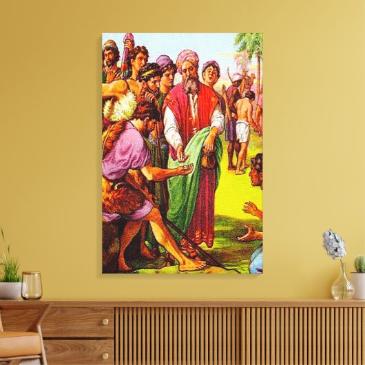 Genesis 37 Jozefs broers verkopen hem canvas (Insitu (Woonkamer))