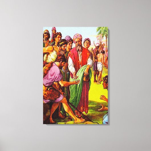 Genesis 37 Jozefs broers verkopen hem canvas Afdruk (Voorkant)