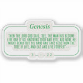 Genesis 3:22 sticker (Voorkant)