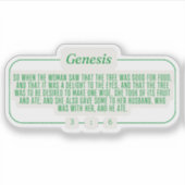 Genesis 3:6 sticker (Voorkant)