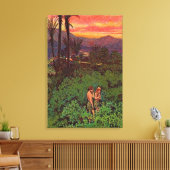 Genesis 3 Adam en Eva verlaten Eden Canvas (Insitu (Woonkamer))