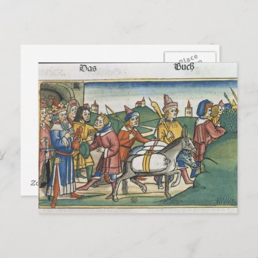 Genesis 42 25-28 Joseph stuurt zijn broers naar hu Briefkaart (Voorkant / Achterkant)