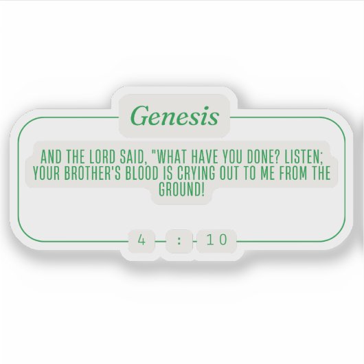 Genesis 4:10 sticker (Voorkant)