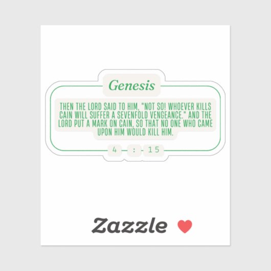 Genesis 4:15 sticker (Vel)
