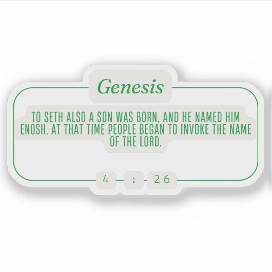 Genesis 4:26 sticker (Voorkant)