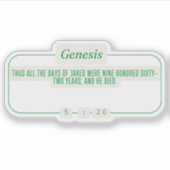 Genesis 5:20 sticker (Voorkant)