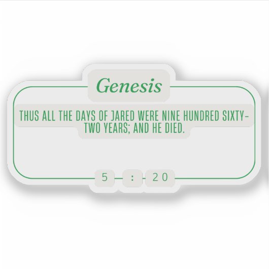 Genesis 5:20 sticker (Voorkant)