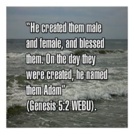 Genesis 5:2 WEBU Perfect Poster