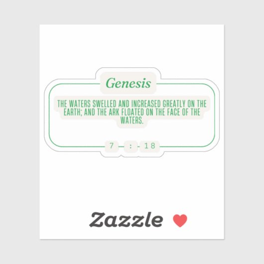 Genesis 7:18 sticker (Vel)