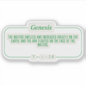 Genesis 7:18 sticker (Voorkant)