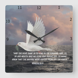 Genesis 8:11 vierkante klok