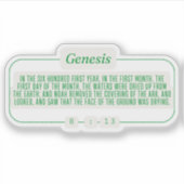 Genesis 8:13 sticker (Voorkant)