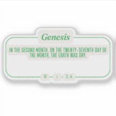 Genesis 8:14 sticker (Voorkant)