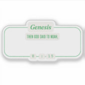 Genesis 8:15 sticker (Voorkant)