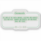 Genesis 8:22 sticker (Voorkant)