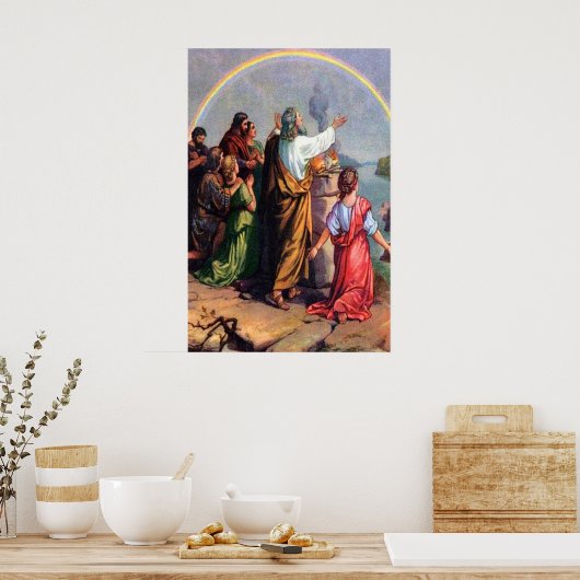 Genesis 8 Gods belofte aan Noah poster (Keuken)