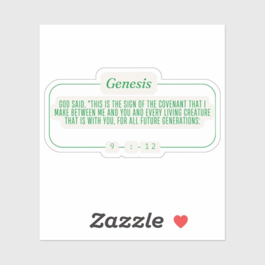 Genesis 9:12 sticker (Vel)