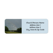 Genesis 9:13 Regenboog Retouradreslabels