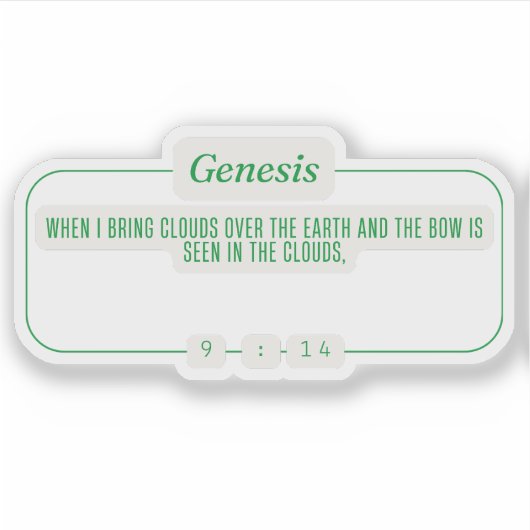Genesis 9:14 sticker (Voorkant)