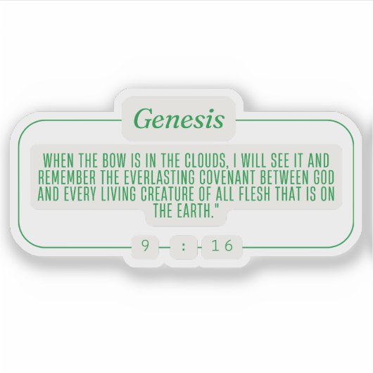 Genesis 9:16 sticker (Voorkant)