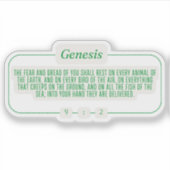 Genesis 9:2 sticker (Voorkant)